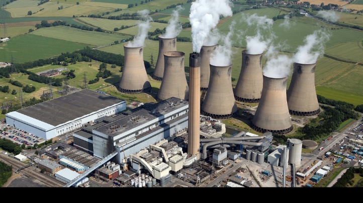 The achievement comes just two years after Britain marked its first full day without coal. Pictured: Eggborough power station, Yorkshire